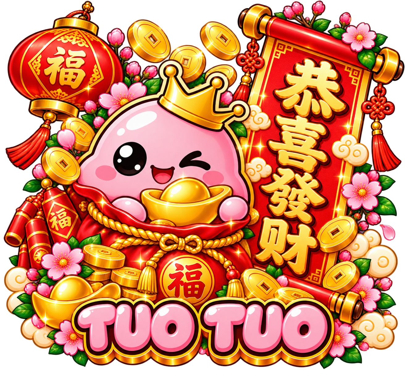 Lucky fortune sticker